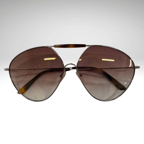 Valentino Oversized Aviator Style Brown Sunglasses - Picture 2 of 4